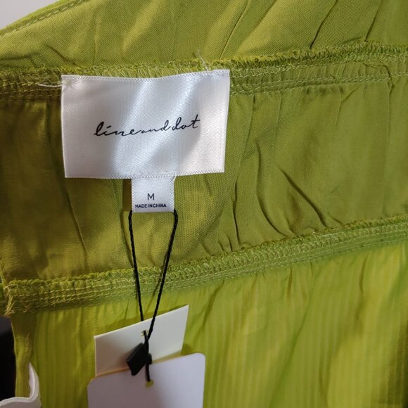 Line and Dot Women's Halter Top Medium Green - Picture 7 of 8